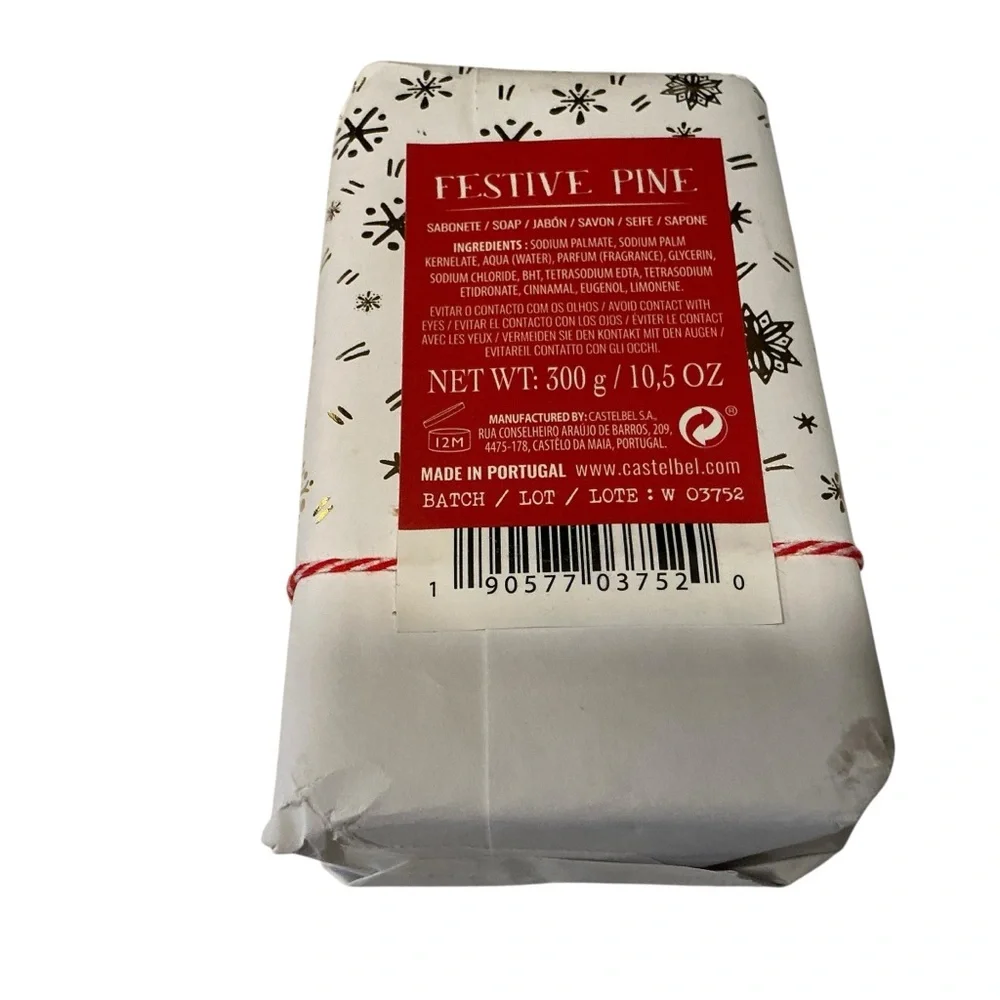 Castelbel Porto festive pine fragranced soap bar 10.5 oz